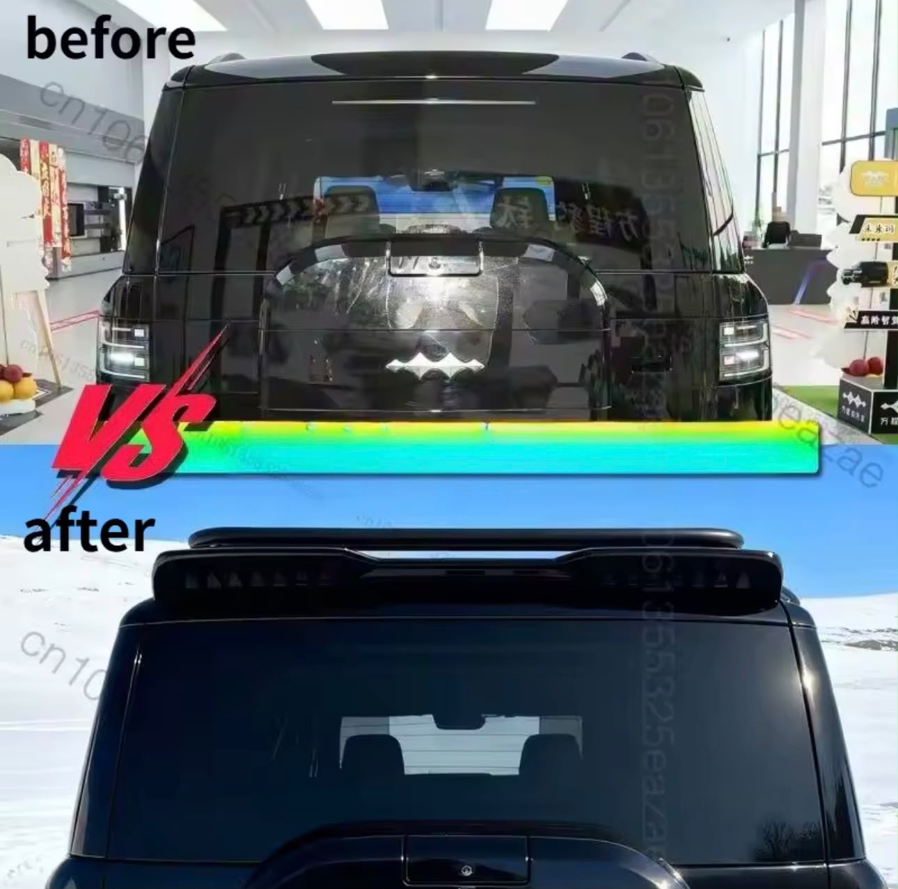 Rear Roof Spoiler Wing (Glossy Black)